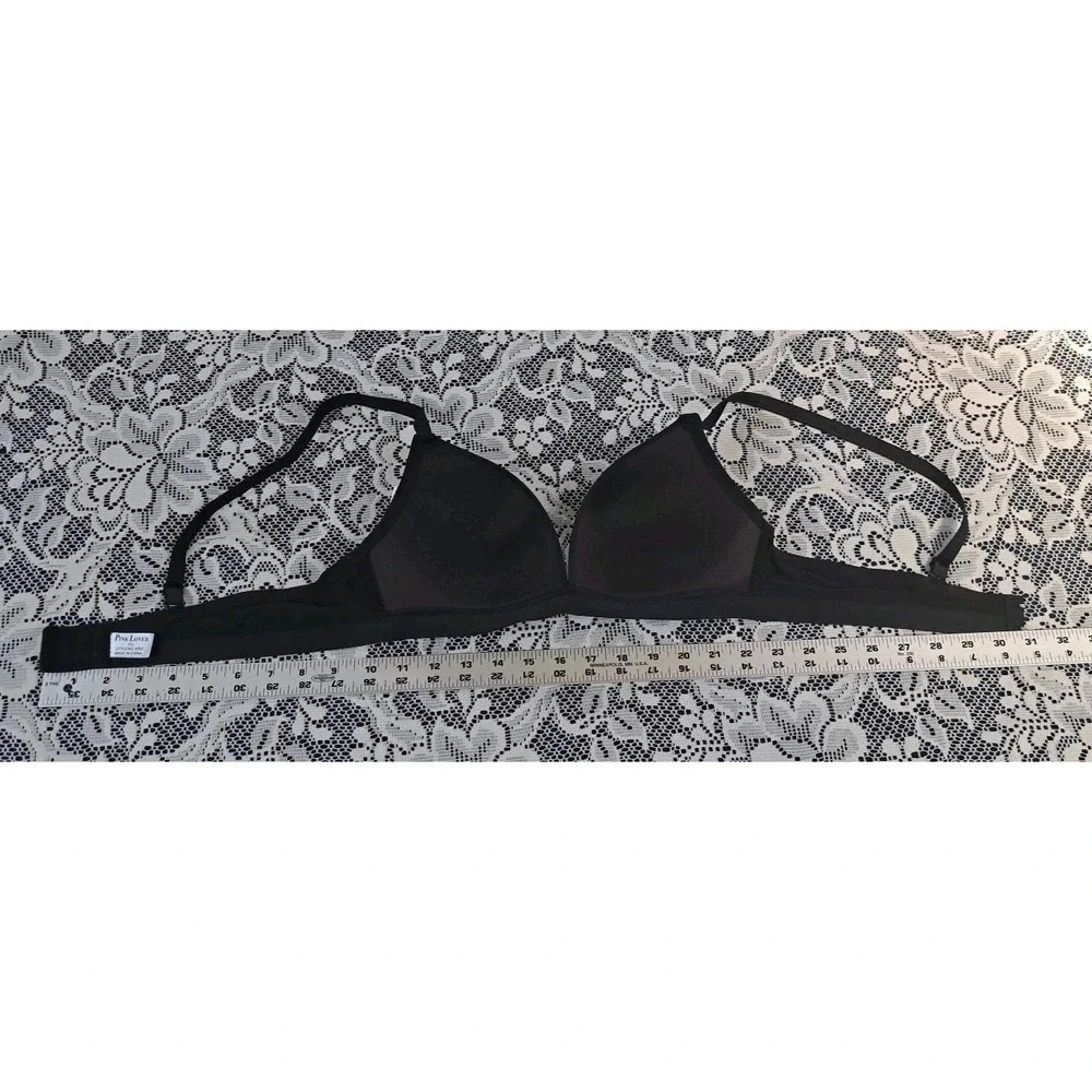Pink Lover Wireless Bra 38C Black Adjustable Straps Style 6702 Intimate Lingerie